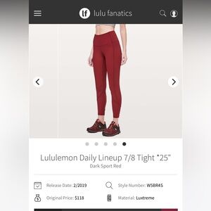 Lululemon daily line up ribbed legging